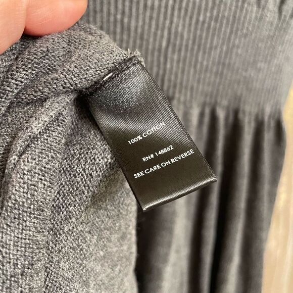 Torrid Charcoal Gray Mini Sweater Long Sleeve Lace-Up Dress, 00 M/10 - Picture 6 of 10